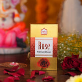 Pooja Paath Premium Dry Stick Box ( Rose ) - 4-Inch Dry - 18 Sticks - 35mins Each Stick