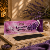 Avig Lavender Zipper Pouch Agarbatti Lavender 8 inch 110 GRM 30min Brown Stick Zip Lock Pouch