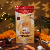 Avig Chandan Zipper Pouch Agarbatti Chandan 8 inch 110 GRM 30min Brown Stick Zip Lock Pouch