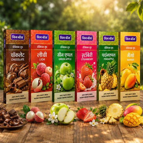 Dhoop Sticks 6 Flavors Combo-3Inch -18x6 Stick -20Mins Each Stick