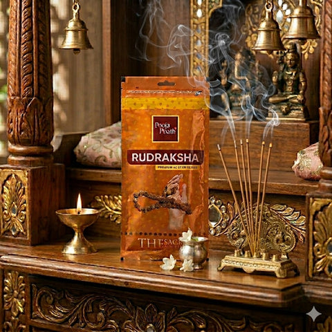 Pooja Path Rudraksh Zipper Pouch