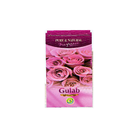 Avig Gulab Zipper Pouch Agarbatti Gulab 8 inch 110 GRM 30min Brown Stick Zip Lock Pouch