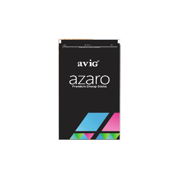 Avig Azaro Zipper Pouch Agarbatti Blended 8 inch 110 GRM 30min Brown Stick Zip Lock Pouch