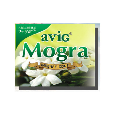 Avig Premium Mogra Cone Gulab 30min Cone 10 Sticks Dry Cone Box