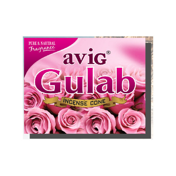 Avig Premium Gumab Cone Gulab 30min Cone 10 Sticks Dry Cone Box