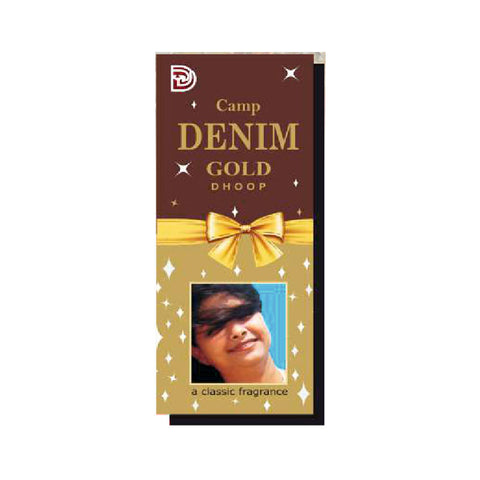 Pooja Paath Denim Gold Premium Dhoop Blended Dhoop 30min 4 PCS THIK ROLL WET DHOOP Box