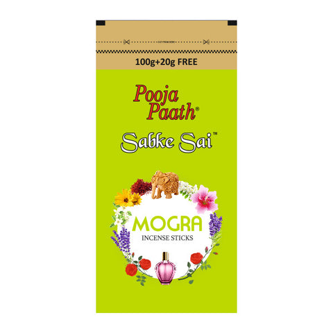 Pooja Paath Sabke Sai Mogra Dhoop Mogra 30min Dhoop 20 LONG AND THIK STICK WET DHOOP Zip Lock Pouch