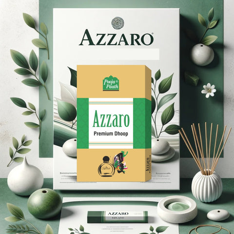Pooja Paath Azzaro Premium Dry Stick Blended Dhoop 30min 9 Sticks WET DHOOP Box