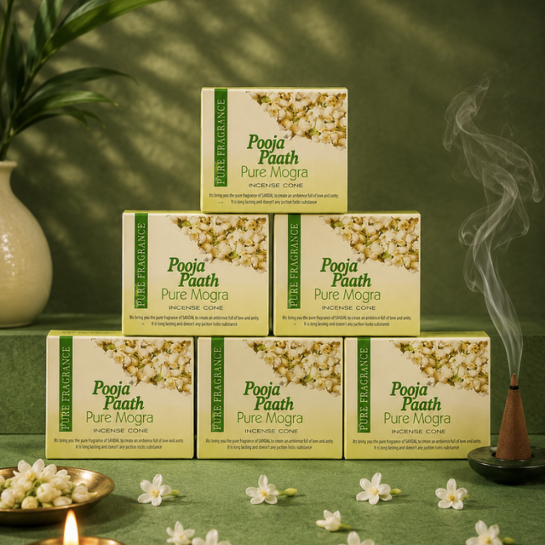 Pooja Paath Cone Dhoop ( Mogra ) - 6 Pack