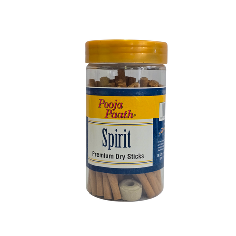 Pooja Paath Premium Dry Sticks Jar - Spirit Blended Dhoop 30min 110 GRM DRY DHOOP Jar Pack