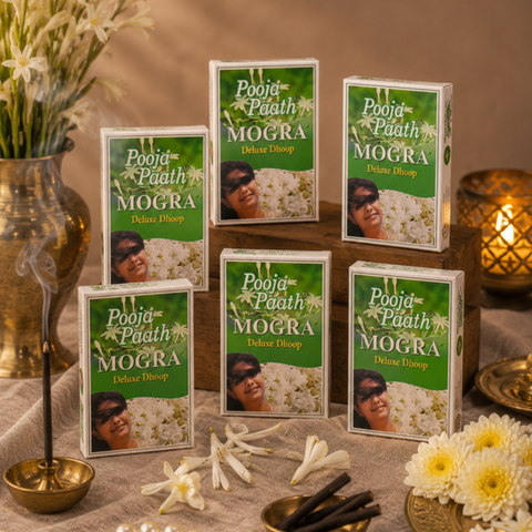 Mogra Deluxe Dhoop Batti ( 10 Thick Sticks) - 6 Pack