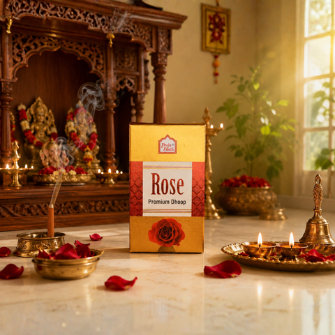 Premium Rose-14g-Dhoop Sticks - 6 pack