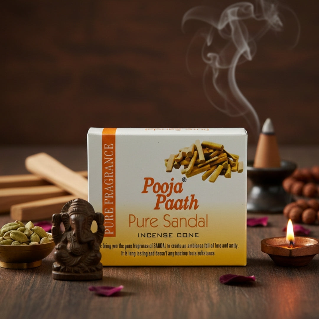 Pooja Paath Cone Dhoop ( Chandan )