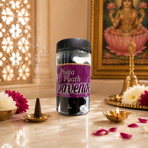 Lavender Cone Dhoop-100g-Jar