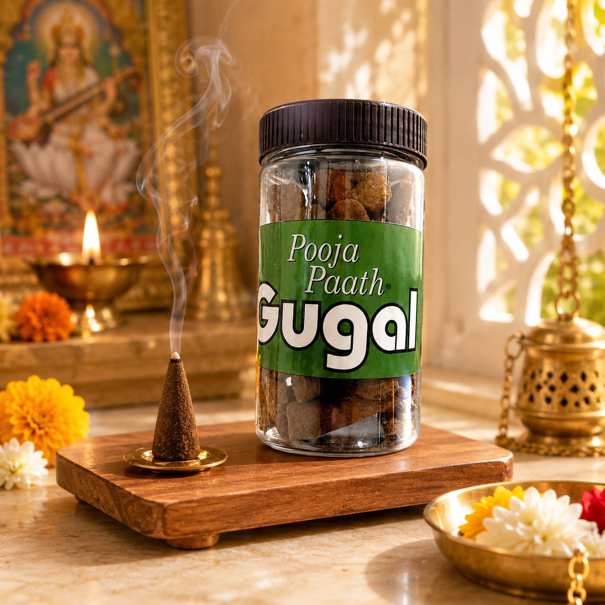 Gugal Cone Dhoop-100g-Jar
