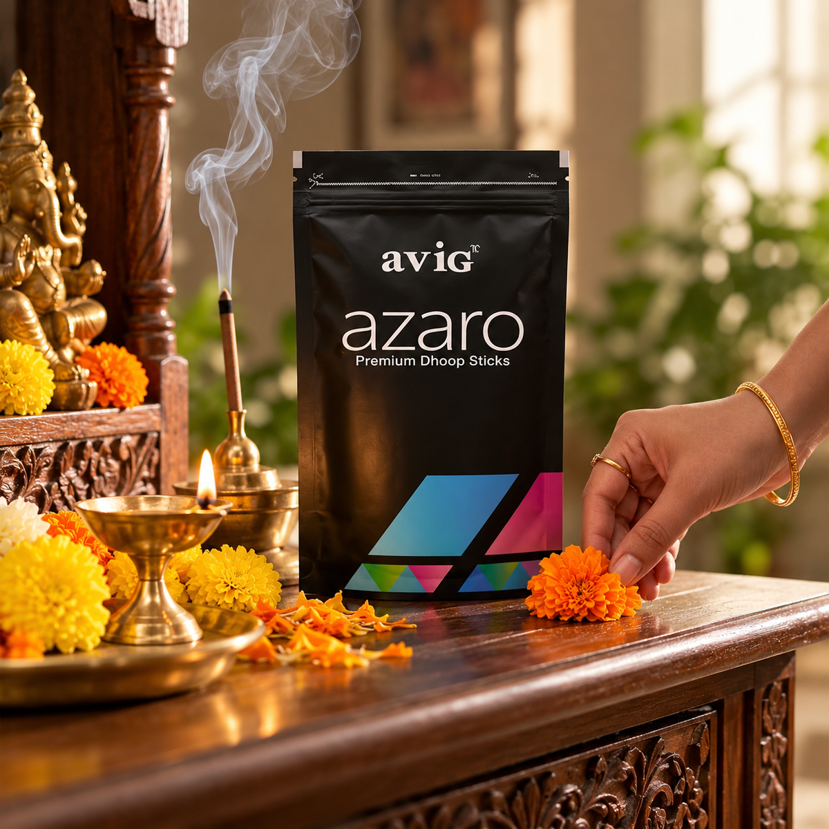 Azaro Agarbatti Box Packing - 9 Inch - 100 gm - 6 Pack
