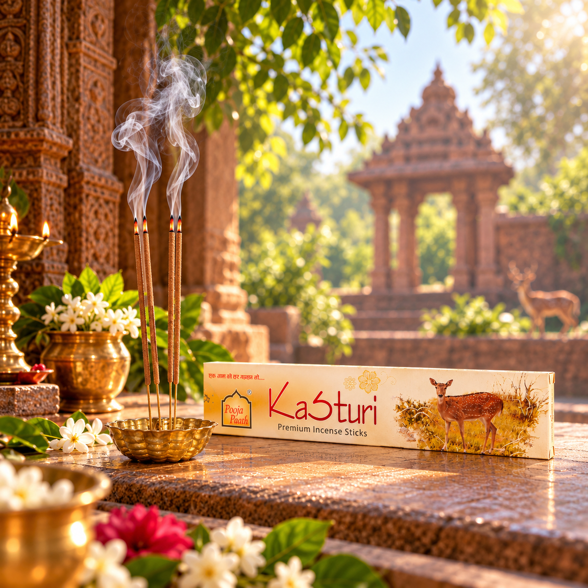 Kasturi Incense Stick Box Pack  - 6 Pack - 9 Inch - 30 gm