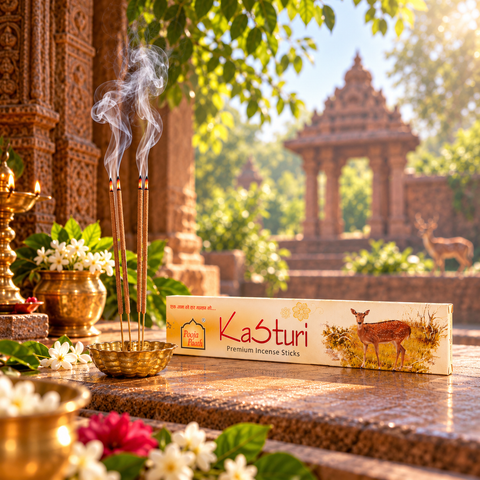 Kasturi Incense Stick Box Pack  - 6 Pack - 9 Inch - 30 gm