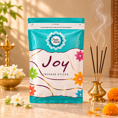 Joy Zipper Pouch Agarbatti - 8 Inch - 120 gm - 6 Pack