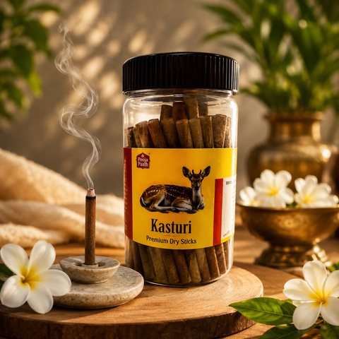 Poojapaath Jar Dry Sticks ( Kasturi)