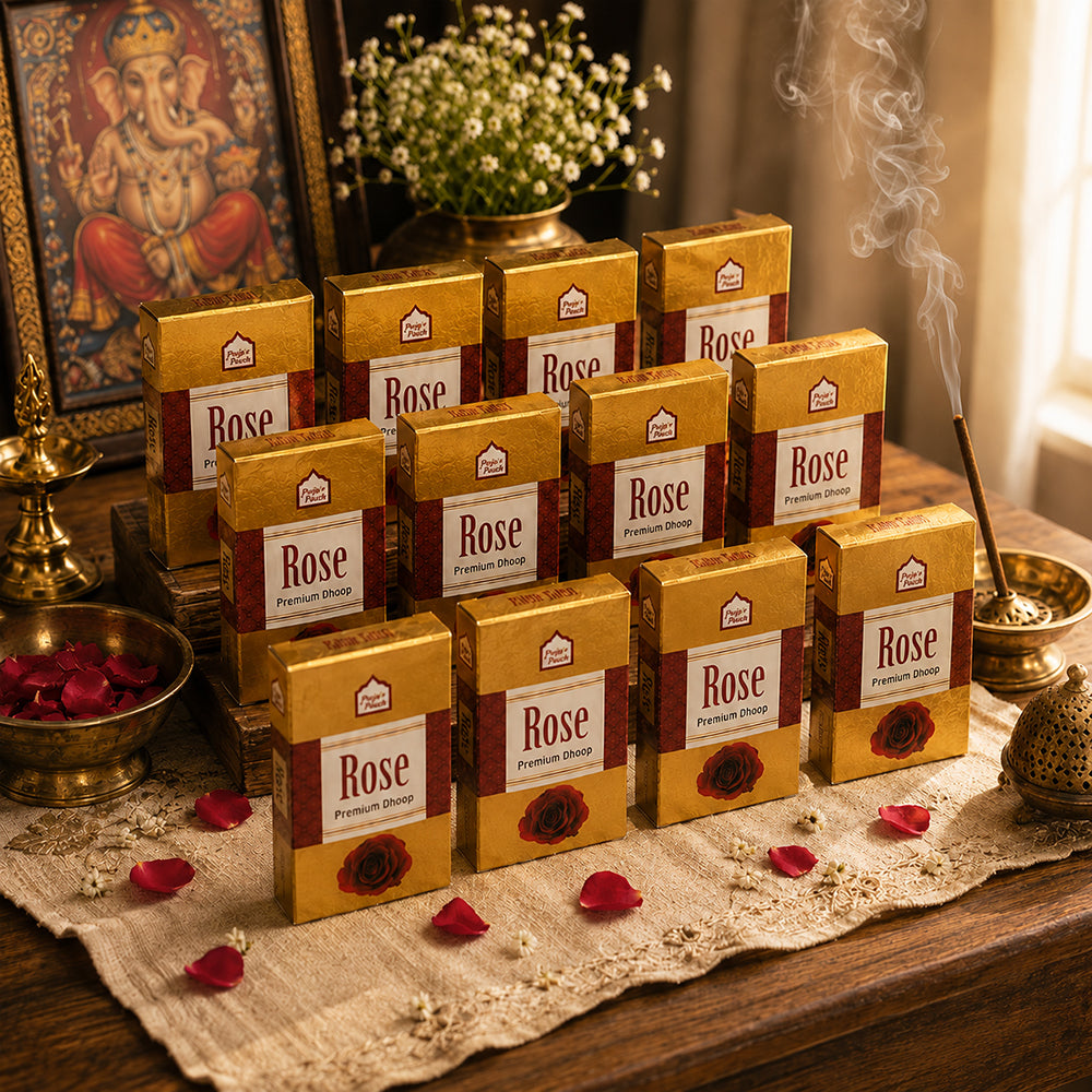 Premium Rose-Dhoop Sticks - 12 pack