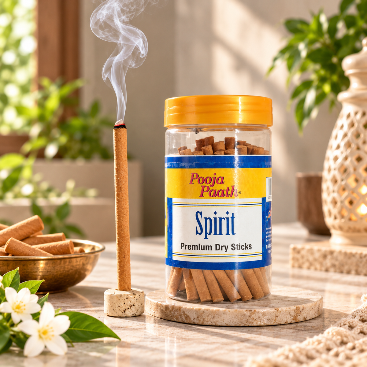 Spirit Dry Dhoop Sticks Jar - 100 gm - 50 sticks