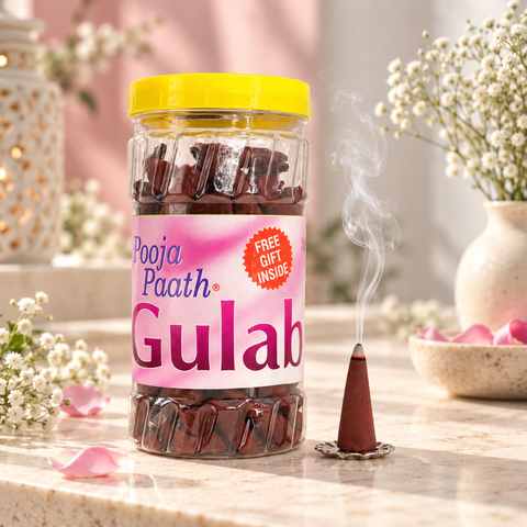 Gulab Jar Cone Dhoop 100 gm - 50 sticks