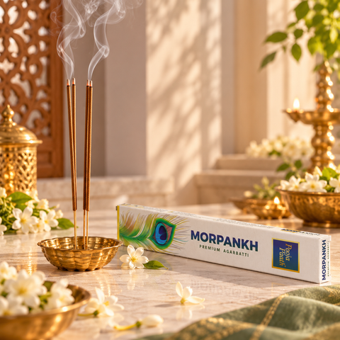 Mor Pankh Perfumed Agarbatti - 6 Pack - 9 Inch - 15 gm