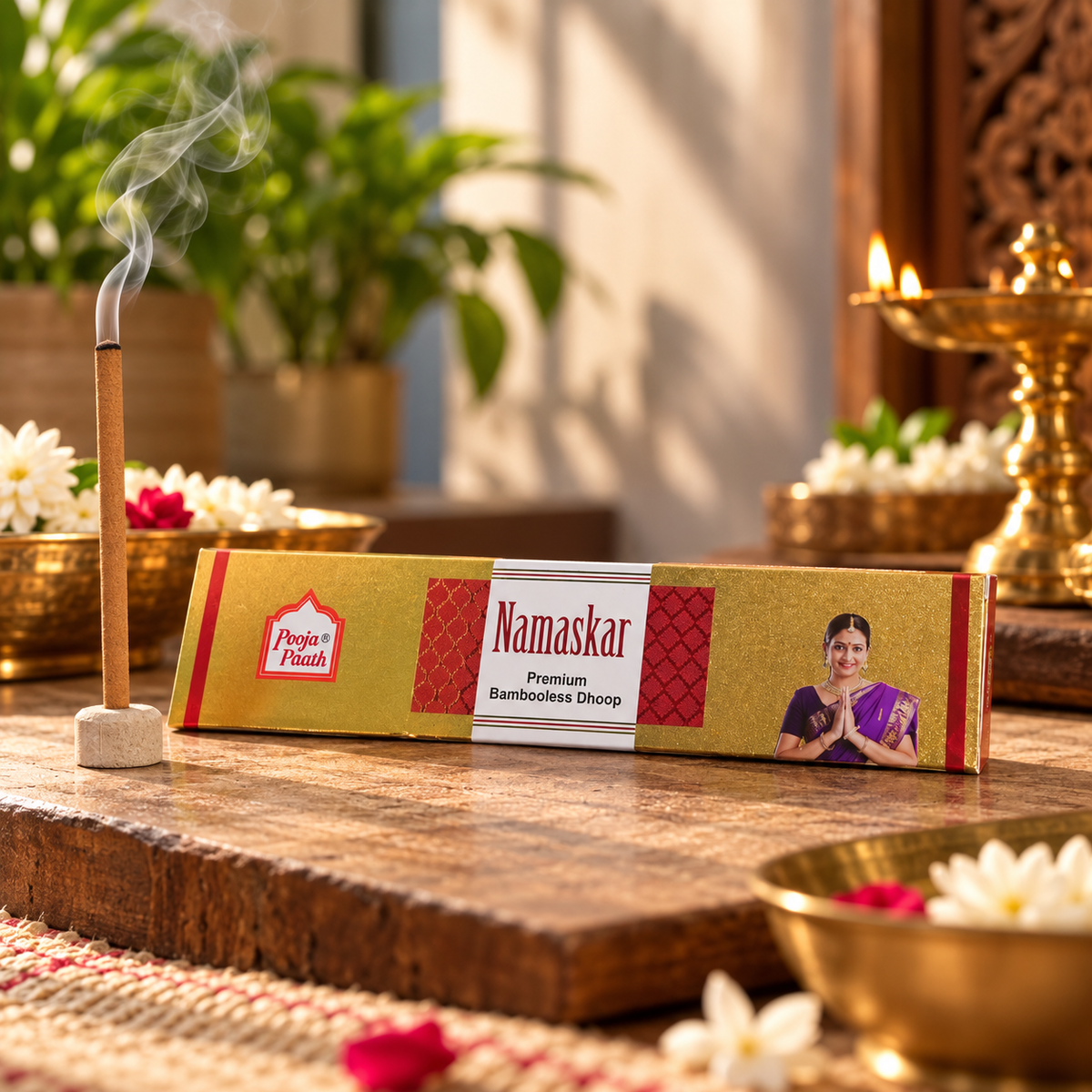 Premium Namaskar Dry Dhoop Sticks - 8 Inch - 6 Pack