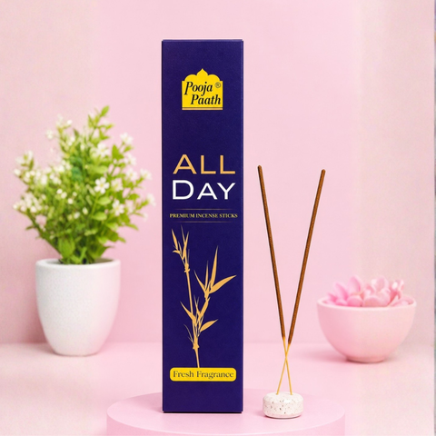 All Day Premium Incense Sticks Box - 6 Pack - 9 Inch - 100 gm