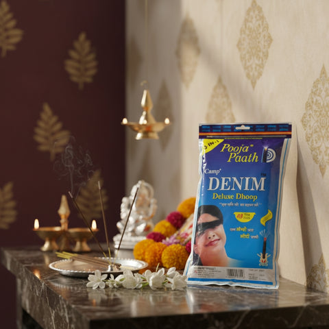 Pooja Paath Zipper Dhoop ( Denim )