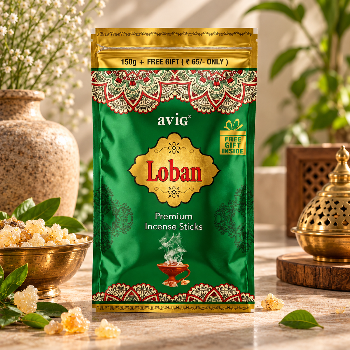 Avig Zipper Pouch Loban Agarbatti