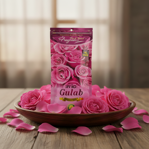 Gulab Zipper Pouch Agarbatti