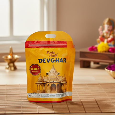 Pooja Path Devghar 4 In 1 Agarbatti Zipper Pouches