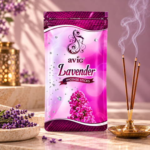 Avig Lavender Zipper Pouch Agarbatti - 6 Pack