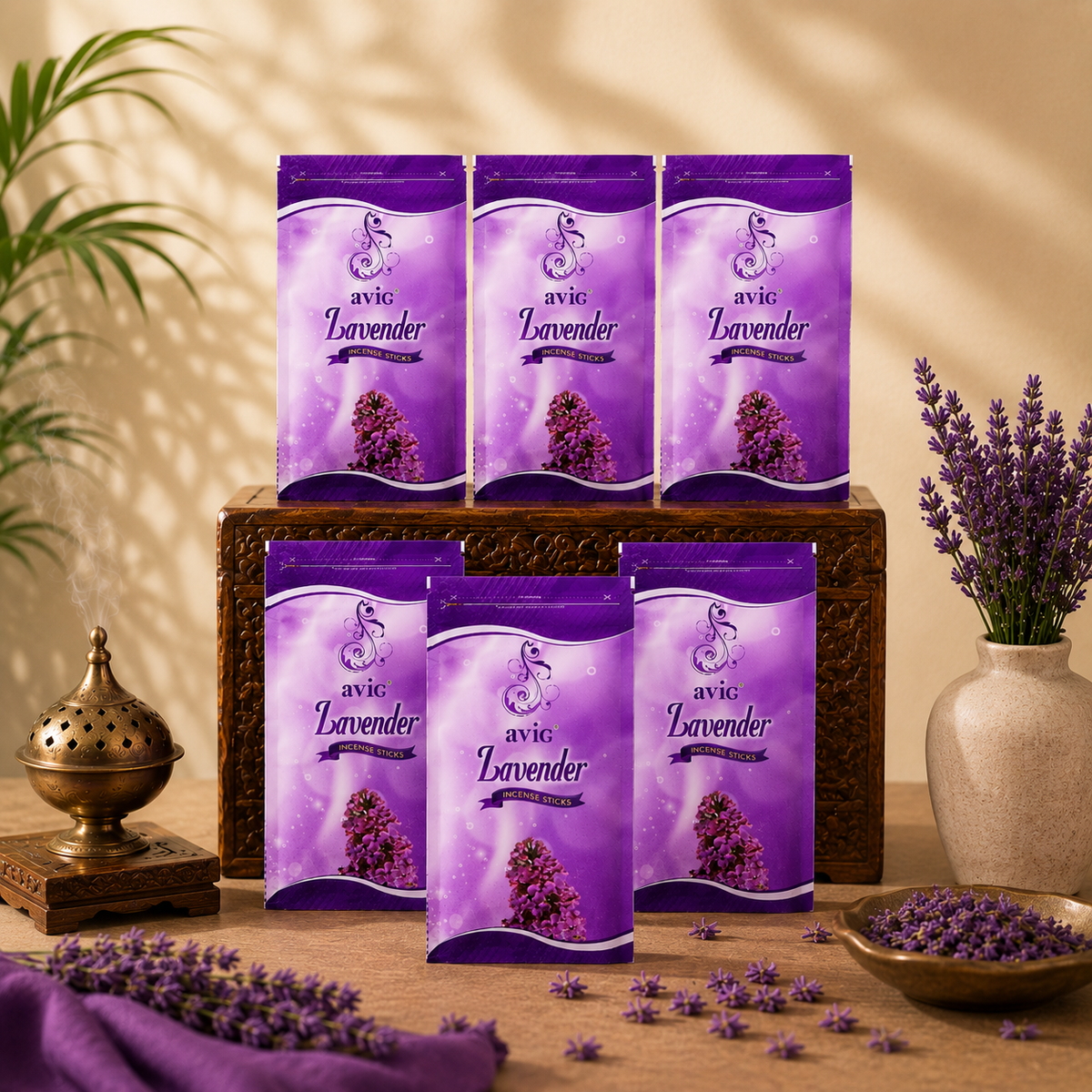 Avig Zipper Deluxe Dhoop Batti ( Lavender ) - 6 Pack