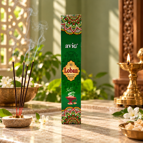 Avig Loban Perfumed Agarbatti - 6 Pack - 9 Inch - 15 gm