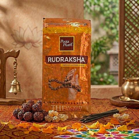 Pooja Path Rudraksh Zipper Pouch