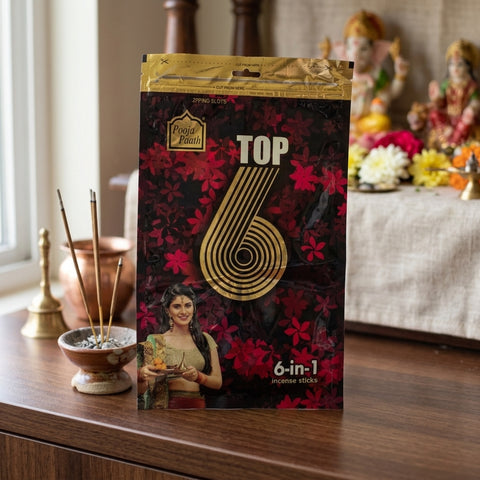 Top Six Agarbatti -345g-Zipper Pouch