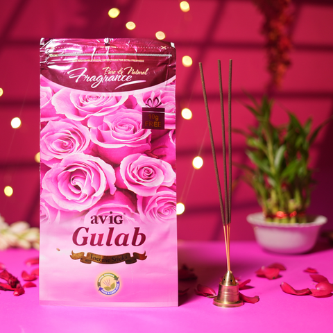 Zipper Pouch Gulab Agarbatti 65/-